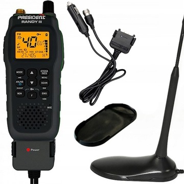 President Randy III 3 CB radio ręczne ręczniak antena magnes 50 cm BE5 ZT8