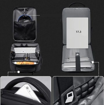 Рюкзак для ноутбука с защитой от кражи 17,3 FRN5132 USB Hard Shell Padlock