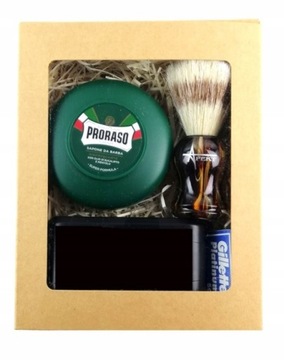 ZESTAW DO Golenia męski pędzel mydło maszynka