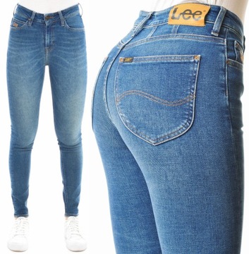 LEE spodnie SKINNY blue SCARLETT HIGH W28 L33