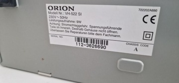Video magnetowid Orion VH 522 VH-522 SI VHS