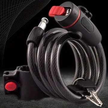 ВЕЛОСИПЕДНЫЙ ЗАМОК ЗАМОК ВЕЛОСИПЕДНЫЙ ТРОС БЕЗОПАСНОСТИ ЦЕПЬ ЗАМКА