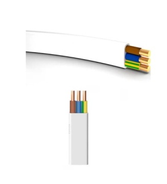 Плоский монтажный кабель YDYp żo 3x1,5 медный кабель 450/750В 1м NKT