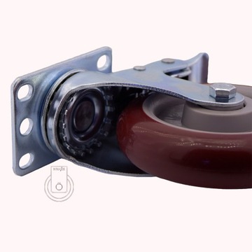 12PPPUB125K2 Диаметр колеса 125, тележка полочная, комплект 4 шт.