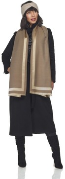 ПОВЯЗКА НА ГОЛОВУ ЖЕНСКАЯ БЕЖЕВАЯ, вязаный узел спереди, серо-коричневый