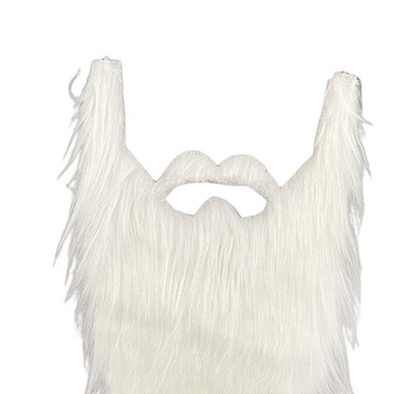 Akcesoria do kostiumów z długą brodą Dorosłe dzieci Halloween Wąsy na biało