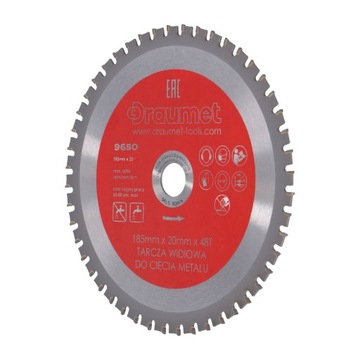 Tarcza widiowa do metalu 185x20x48 mm DRAUMET