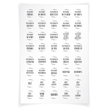 Наклейки-этикетки для контейнеров, специй и баночек