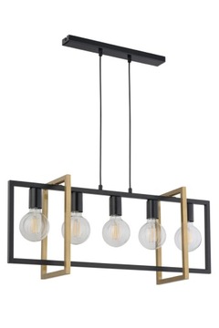 SIGMA Nowoczesna lampa LED EDEN 5 lampa wisząca czarny/złoty LED