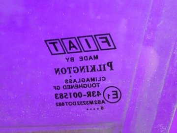 FIAT GRANDE PUNTO HB 5D SKLO (OKNO) DVEŘNÍ PRAVÝ PŘEDNÍ PRAVÁ