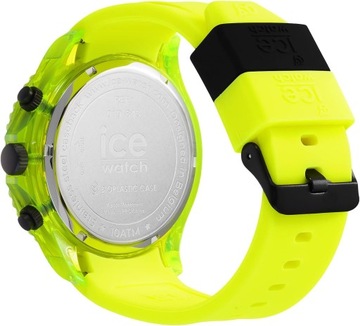 Ice-Watch ICE chrono męski zegarek chrono z silikonowym paskiem żółty neon