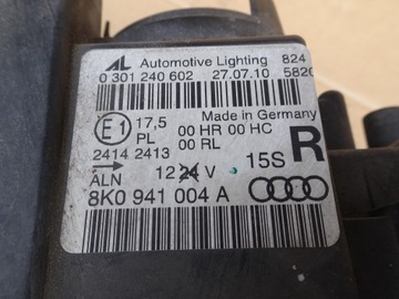 AUDI A4 B8 08-12R SVĚTLO LEVÝ PRAVÁ PŘEDNÍ 8K0941003A 8K0941004A