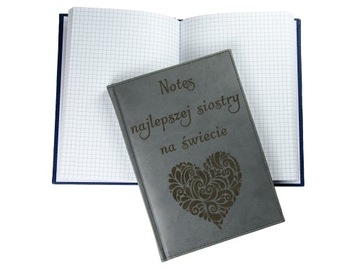 БЛОКНОТ ДЛЯ СЕСТРЫ С ГРАВИНОЙ ИМЕНИ В ПОДАРОК ​​3 ЦВЕТА А5