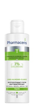 PHARMACERIS T SEBO-ALMOND-CLARIS 3% Oczyszczający płyn bakteriostatyczny do