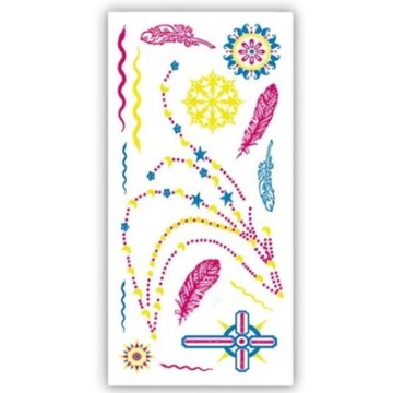 ВРЕМЕННАЯ ТАТУ, МОЮЩАЯСЯ, СВЕТЯЩАЯСЯ, ФЛУОРЕСЦЕНТНАЯ НАКЛЕЙКА ДЛЯ ТЕЛА, ЛИЦА