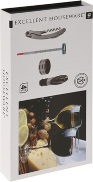 Набор винных аксессуаров Koopman, нержавеющая сталь, серебристый/черный