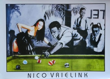 Plakat bilardowy Nico Vrielink 89,8 x 64,7 cm