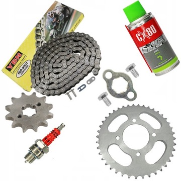 KPL NAPĘDOWY ZĘBATKA PRZÓD TYŁ ŁAŃCUCH MOTOROWER