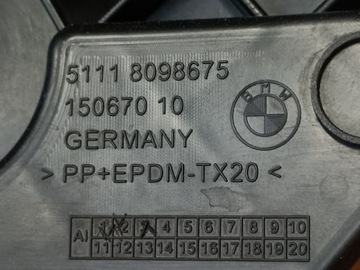 BMW 5 G31 LCI VÝZTUHA DRŽÁKY SVĚTLA MLHOVKA LEVÝ PŘEDNÍ 51118098675