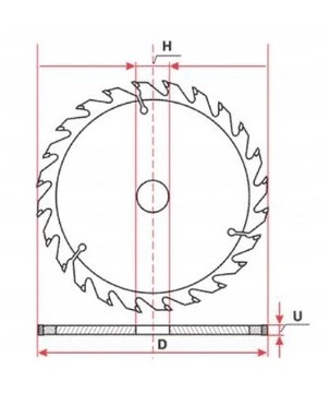 ДИСКОВАЯ ПИЛА ДЛЯ РЕЗКИ ДЕРЕВА WIDI 180x22,2/24T