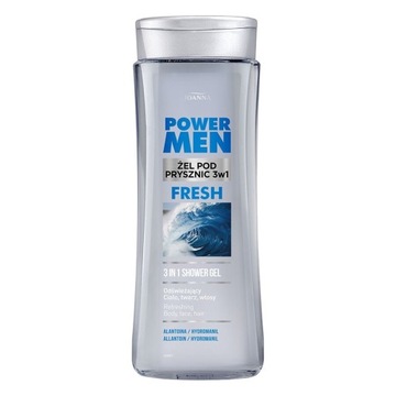 JOANNA Power Men Fresh 3 w 1 żel i szampon pod prysznic odświeżający 300 ml