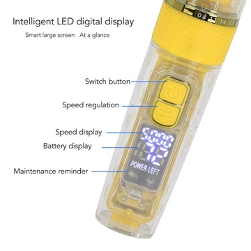 Прозрачная электрическая машинка для стрижки волос, регулируемая цифровая JT