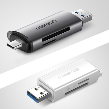 АДАПТЕР UGREEN КАРТРИДЕР USB 3.0 USB-C SD microSD SDHC TF PLUG&PLAY