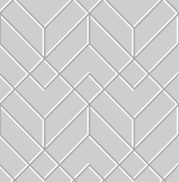 TAPETA -KABUKI-GEOMETRIA 3D-SREBRZYSTA LINIA JASNOSZARE TŁO