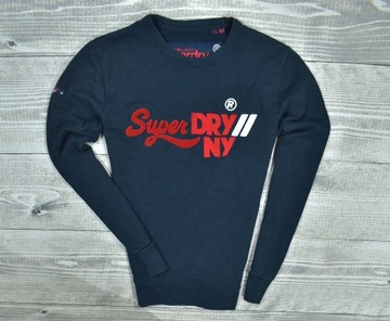 SUPERDRY VintageLabel Granatowa Bluza Męska / M