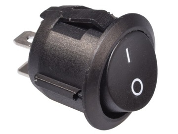 Przełącznik kołyskowy XW602 6A 250V ON-OFF czarny