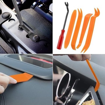 5x ЛЕЗВИЯ СЪЕМНИКОВ, ВЕДРА ДЛЯ СНЯТИЯ ОБИВКИ, СРЕДСТВА ДЛЯ СНЯТИЯ КРЫШКИ РАДИОПРИЕМНИКА