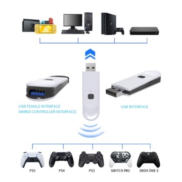 Адаптер Bluetooth для XBOX PS3 PS4 PS5 Switch PC