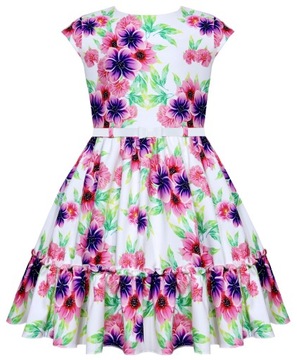 Elegancka wizytowa SUKIENKA uroczystości KOMUNIA DRUHNA ŚLUB r 122 3903