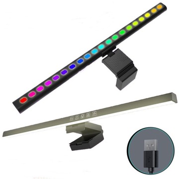 Lampa do monitora komputerowego z podświetleniem RGB w stylu gamingowym