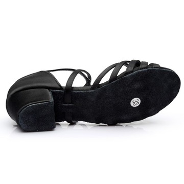 DZIEWCZĘCE BUTY NA TANIEC TOWARZYSKI LATINO SALSA CZARNE 3CM 29