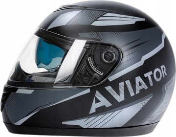 KASK MOTOCYKLOWY MAT NA SKUTER MOTOR Z SZYBĄ GSB L