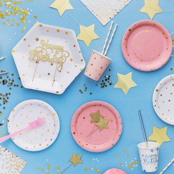 БЕЛЫЕ БУМАЖНЫЕ СОЛОМОЧКИ С ЗОЛОТЫМИ ЗВЕЗДАМИ 10 шт.