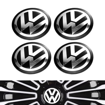 4KS VW ZNAKY NÁLEPKA ZNAK NA RÁFKY 70MM