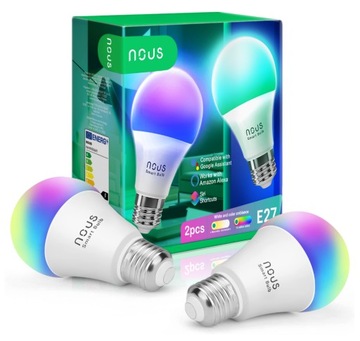 Żarówka Nous P3 RGB E27 Smart WiFi 2 szt. 800lm
