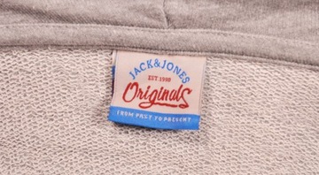 JACK&JONES bluza GREY hooded JORFINISH HOOD _ 2XL