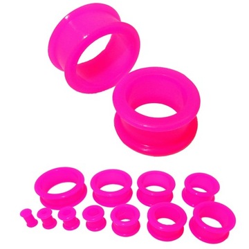 Tunel Plug Do Uszu Silikonowy Różowy 4mm