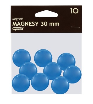 Magnes biurwy do tablic 30mm GRAND niebieski 10szt