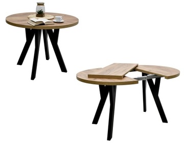 Stół rozkładany do 150 cm, Loft, Fi 100 cm