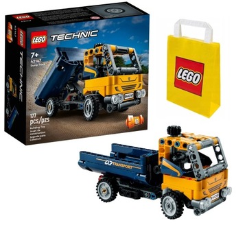 LEGO Technic 42147 Wywrotka Ciężarówka Budowa Transport Klocki 7+ Torba
