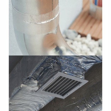 ЛЕНТА АРМИРОВАННАЯ АЛЮМИНИЕВАЯ 48 мм х 45 м. УФ 100°С