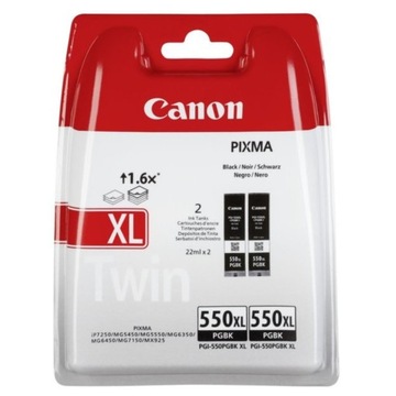 2x NOWY CANON PGI550XL PGI-550XL TUSZ Pixma MG5650 MG7150 MG7550 MG6450