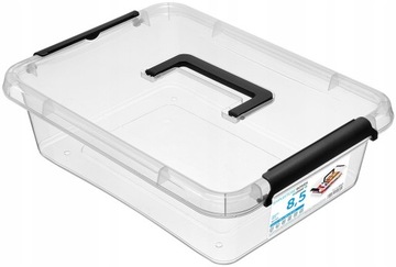 POJEMNIK PLASTIKOWY Z POKRYWKĄ RĄCZKĄ DOMOWY MOXOM SIMPLESTORE 8,5 L