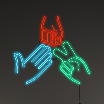 НОЖНИЦЫ ДЛЯ БУМАГИ - Неоновый светодиод FLEX - ЛАМПА