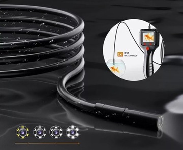 KAMERA ENDOSKOPOWA INSPEKCYJNA 5M 8mm 2,4''LCD FHD