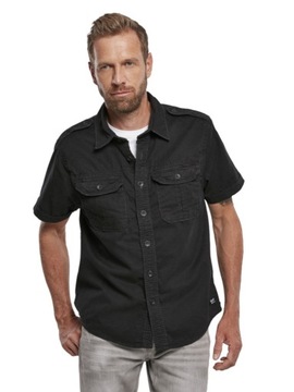 Košeľa s krátkym rukávom BRANDIT Vintage Shirt Čierna XL